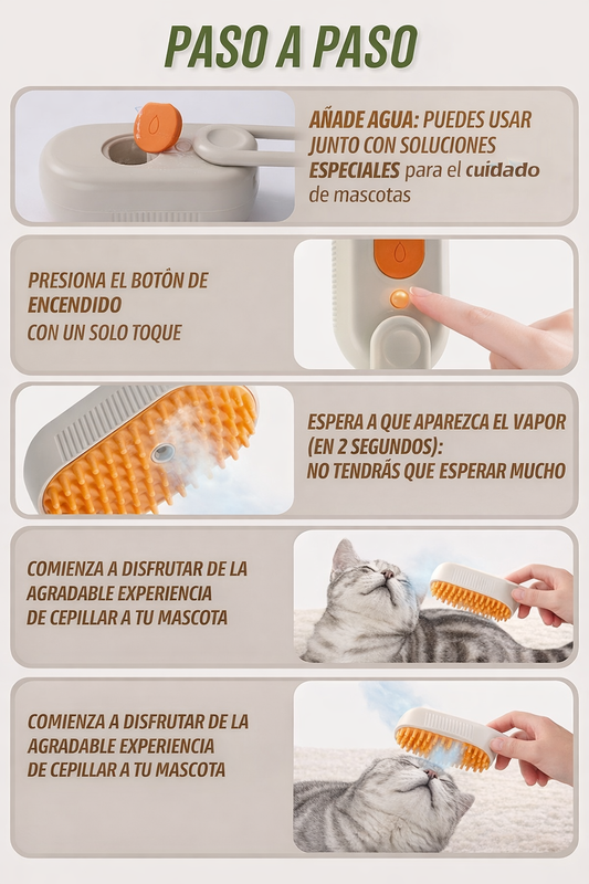 Cepillo de Vapor 3 en 1