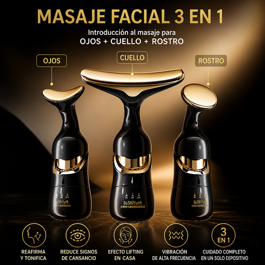 Masajeador Eléctrico Facial 3 en 1