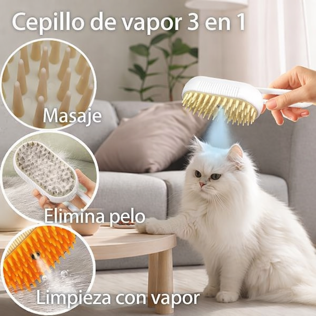 Cepillo de Vapor 3 en 1