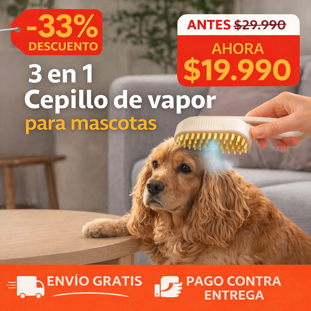 Cepillo de Vapor 3 en 1